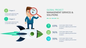 矢量商务卡通人物PPT图表下载(5)