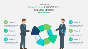 矢量商务卡通人物PPT图表下载(6)