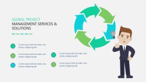 矢量商务卡通人物PPT图表下载(7)