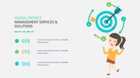 矢量商务卡通人物PPT图表下载(8)