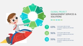 矢量商务卡通人物PPT图表下载(9)