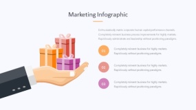 炫酷彩色礼品盒子PPT图表下载(211)