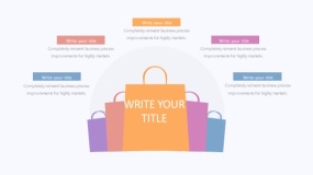 炫酷彩色在线购物电商分析PPT图表下载(311)