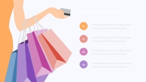 炫酷彩色在线购物电商分析PPT图表下载(319)