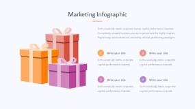 炫酷彩色礼品盒子PPT图表下载(212)