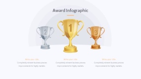 炫酷彩色奖杯荣誉PPT图表下载(340)