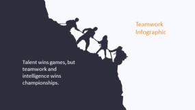 炫酷彩色团建团队拓展爬山PPT图表下载(348)