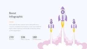 炫酷彩色火箭升空PPT图表下载(221)