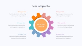 炫酷彩色机械齿轮PPT图表下载(244)