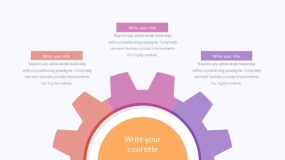 炫酷彩色机械齿轮PPT图表下载(245)