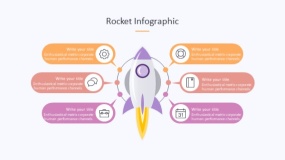 炫酷彩色火箭升空PPT图表下载(205)
