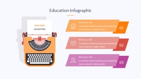 炫酷彩色教育书本PPT图表下载(259)