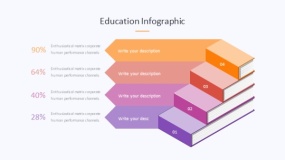 炫酷彩色教育书本PPT图表下载(263)