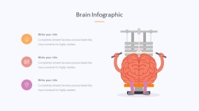 炫酷彩色大脑图形PPT图表下载(276)