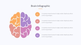 炫酷彩色大脑图形PPT图表下载(279)