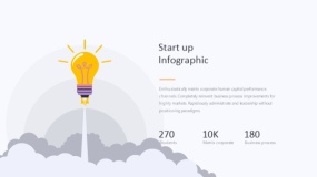 炫酷彩色火箭升空PPT图表下载(208)