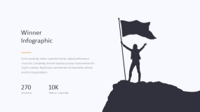 炫酷彩色团建团队拓展爬山PPT图表下载(351)