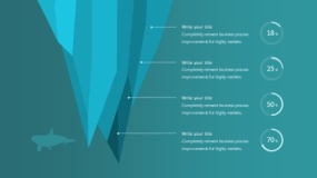 炫酷彩色冰山模型PPT图表下载(360)