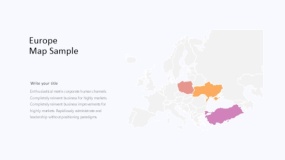 炫酷彩色欧洲地图PPT图表下载(450)