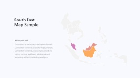 炫酷彩色东南部地图PPT图表下载(452)