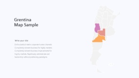 炫酷彩色Grentina格伦蒂纳地图PPT图表下载(455)