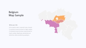 炫酷彩色Belgium比利时地图PPT图表下载(456)