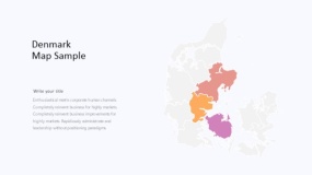 炫酷彩色Denmark丹麦地图PPT图表下载(457)