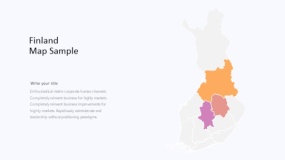 炫酷彩色Finland芬兰地图PPT图表下载(459)