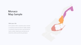 炫酷彩色Monaco摩纳哥地图PPT图表下载(467)