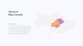 炫酷彩色Ukraune Map地图PPT图表下载(472)