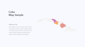 炫酷彩色Cuba Map古巴地图PPT图表下载(475)