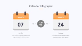 炫酷彩色日历时间图PPT图表下载(377)