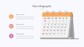炫酷彩色日历时间图PPT图表下载(379)