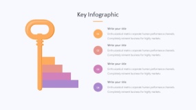 炫酷彩色金钥匙解决方案PPT图表下载(381)