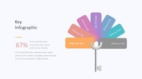 炫酷彩色金钥匙解决方案PPT图表下载(382)