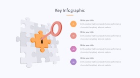 炫酷彩色金钥匙解决方案PPT图表下载(384)