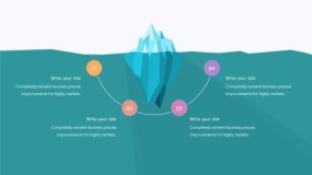 炫酷彩色冰山模型PPT图表下载(354)