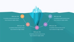 炫酷彩色冰山模型PPT图表下载(355)