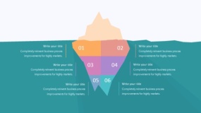 炫酷彩色冰山模型PPT图表下载(357)