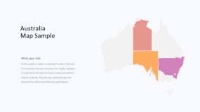 炫酷彩色澳大利亚地图PPT图表下载(436)