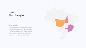 炫酷彩色巴西地图PPT图表下载(440)