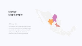 炫酷彩色墨西哥地图PPT图表下载(448)