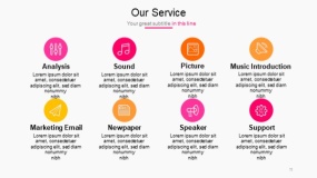 明亮多彩色系PPT图表免费下载(11)