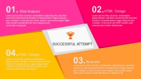 明亮多彩色系PPT图表免费下载(48)