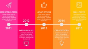 明亮多彩色系PPT图表免费下载(49)