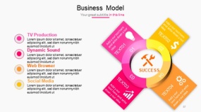 明亮多彩色系PPT图表免费下载(57)