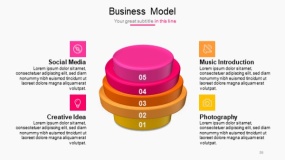 明亮多彩色系PPT图表免费下载(59)