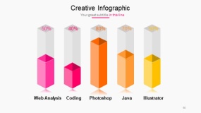 明亮多彩色系PPT图表免费下载(60)