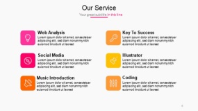 明亮多彩色系PPT图表免费下载(8)