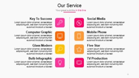 明亮多彩色系PPT图表免费下载(9)